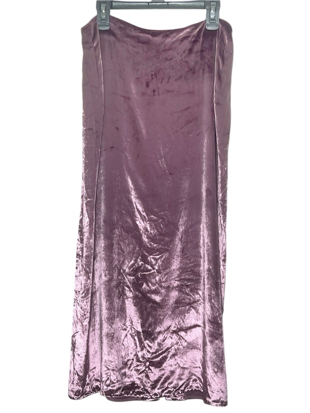 Vince mauve pink silk blend crushed velvet midi skirt size 0